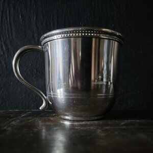 Salisbury Pewters Images Of America Handcrafted Fine Pewter Baby Cup Made In USA